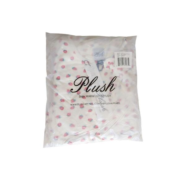 REVOLVE Strawberry Print Cozy PLUSH Thermal Pajama Set sz S NWT - Picture 13 of 15